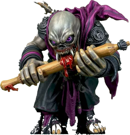 Corpse eater, a hunched ghoul with a gnawed bone