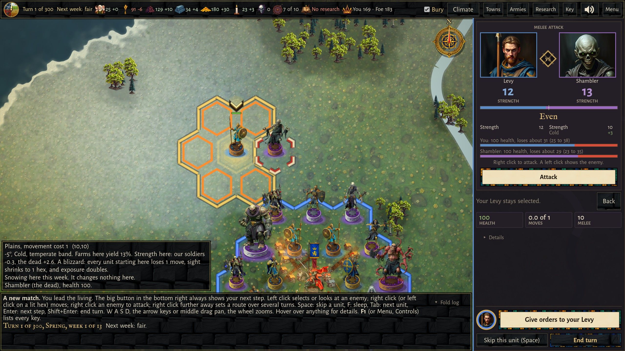 Armies and battle lines