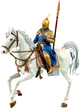 Templar, a knight on a white horse